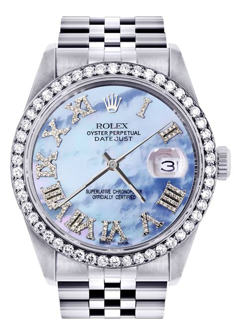 rolex mother of.pearl|rolex 36mm datejust diamond bezel.